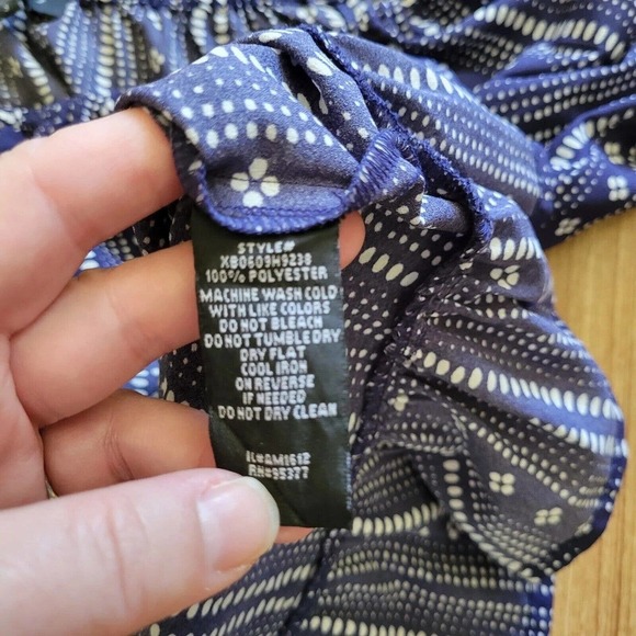 Sanctuary Shirt Womens Small Cobalt Blue Off Shoulder With 3/4 Length Sleeves - Picture 7 of 8